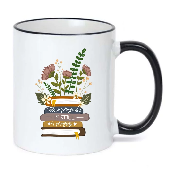 Slow Progress Is Still Progress Book Lover Black Color Changing Mug