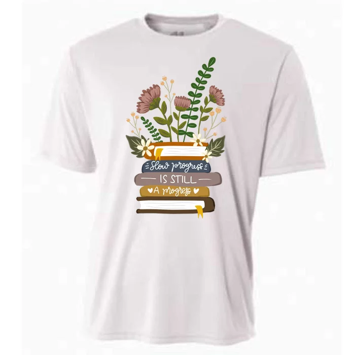 Slow Progress Is Still Progress Book Lover Cooling Performance Crew T-Shirt