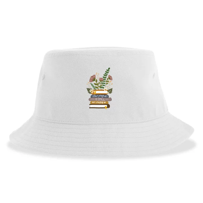 Slow Progress Is Still Progress Book Lover Sustainable Bucket Hat