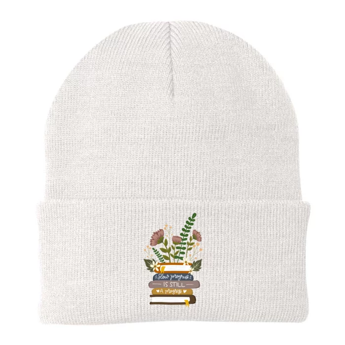 Slow Progress Is Still Progress Book Lover Knit Cap Winter Beanie