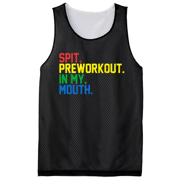 Spit Preworkout In My Mouth Retro Color Mesh Reversible Basketball Jersey Tank