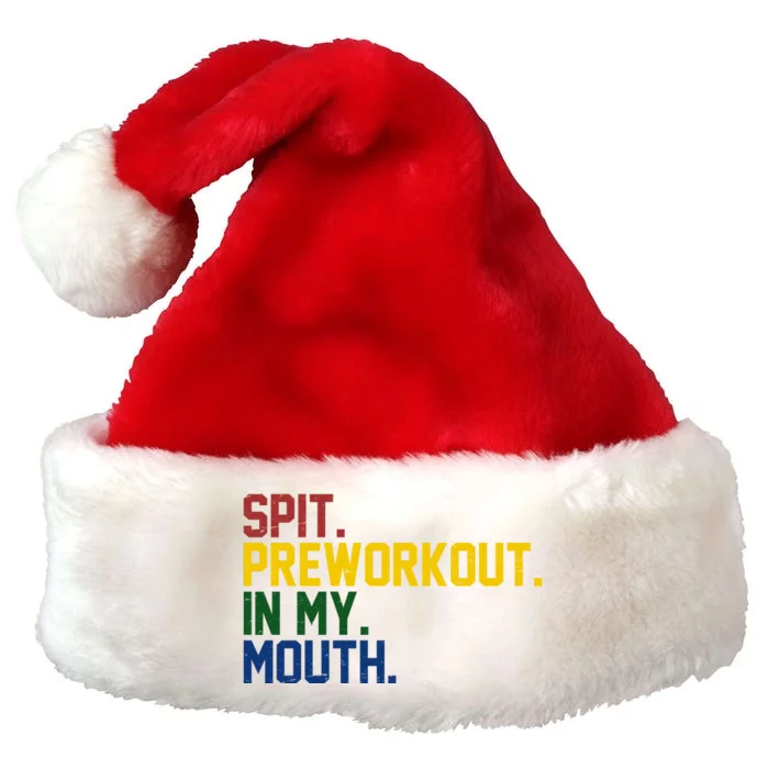 Spit Preworkout In My Mouth Retro Color Premium Christmas Santa Hat