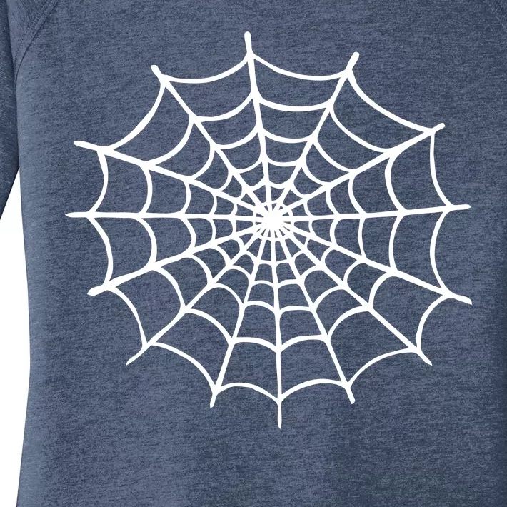 Spider Web Halloween Women's Perfect Tri Tunic Long Sleeve Shirt