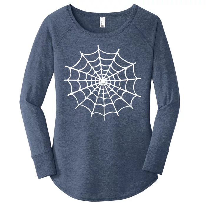 Spider Web Halloween Women's Perfect Tri Tunic Long Sleeve Shirt