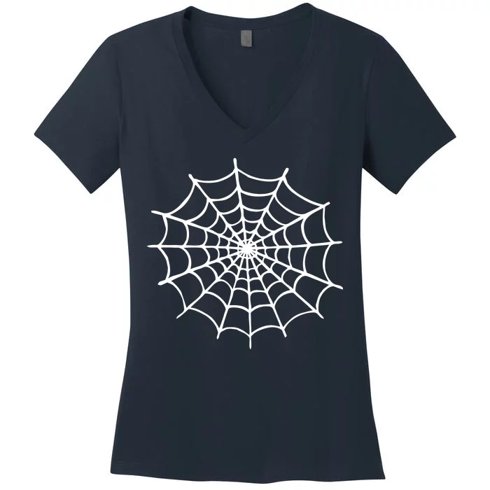 Spider Web Halloween Women's V-Neck T-Shirt