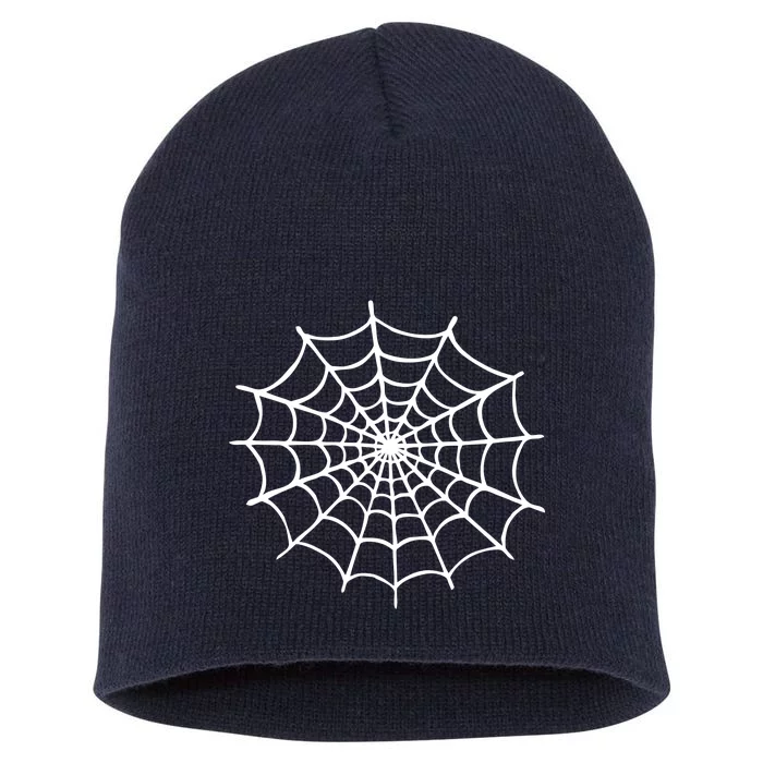 Spider Web Halloween Short Acrylic Beanie