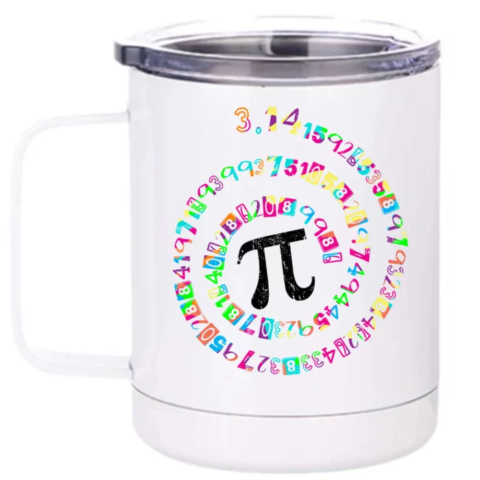 Spiral PI Day 3.14 Front & Back 12oz Stainless Steel Tumbler Cup