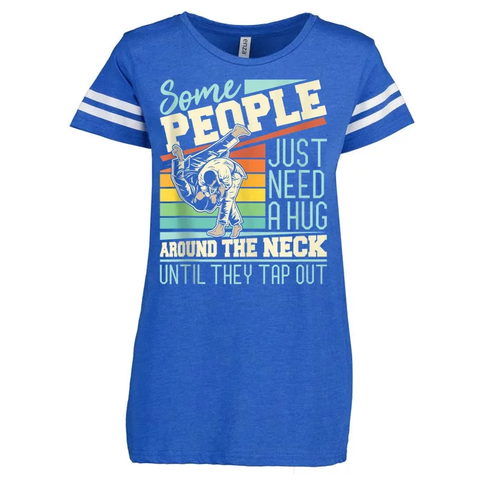 Some People Just Need A Hug Mma Bjj Enza Ladies Jersey Football T-Shirt