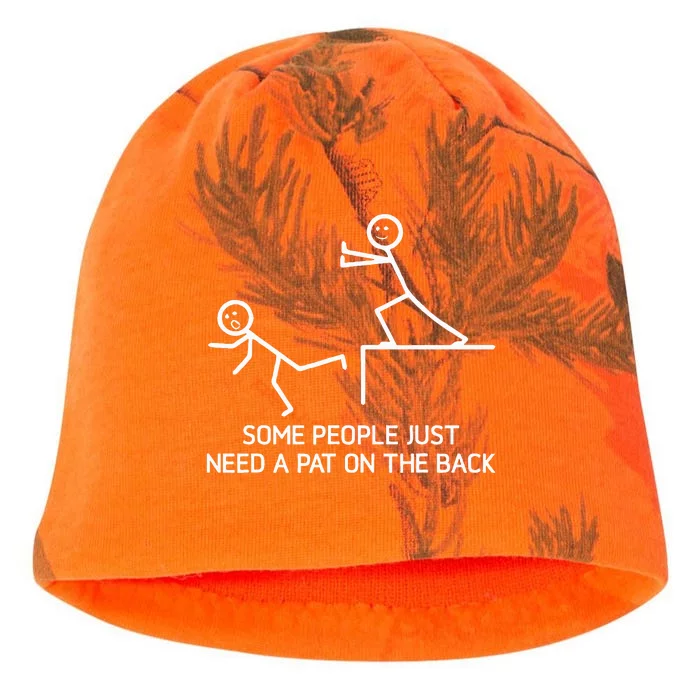 Some People Just Need A Pat On The Back Adult Humor Sarcasm Kati - Camo Knit Beanie