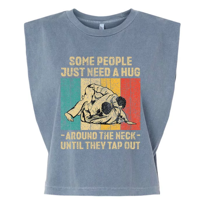 Some People Just Need A Hug Vintage Jiu Jitsu Garment-Dyed Women's Muscle Tee