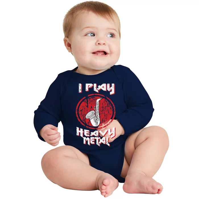 Saxophone Player Jazz Music Big Band Saxophone Baby Long Sleeve Bodysuit