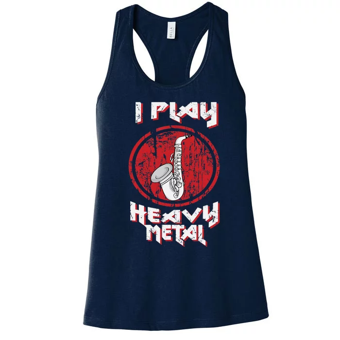 Saxophone Player Jazz Music Big Band Saxophone Women's Racerback Tank