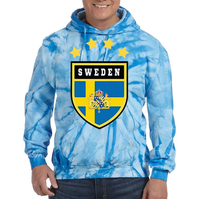 Sweden Pocket Jersey Soccer Flag Football Tie Dye Hoodie