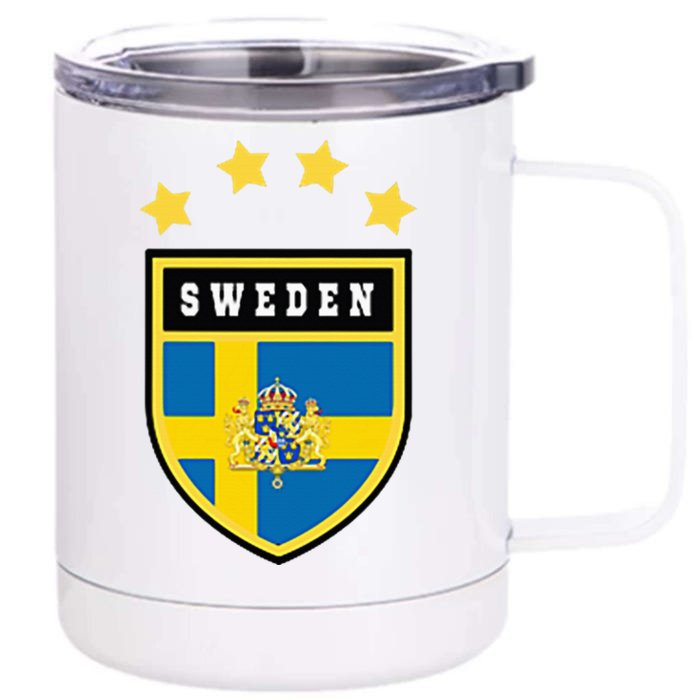 Sweden Pocket Jersey Soccer Flag Football Front & Back 12oz Stainless Steel Tumbler Cup