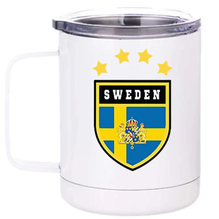 Sweden Pocket Jersey Soccer Flag Football Front & Back 12oz Stainless Steel Tumbler Cup