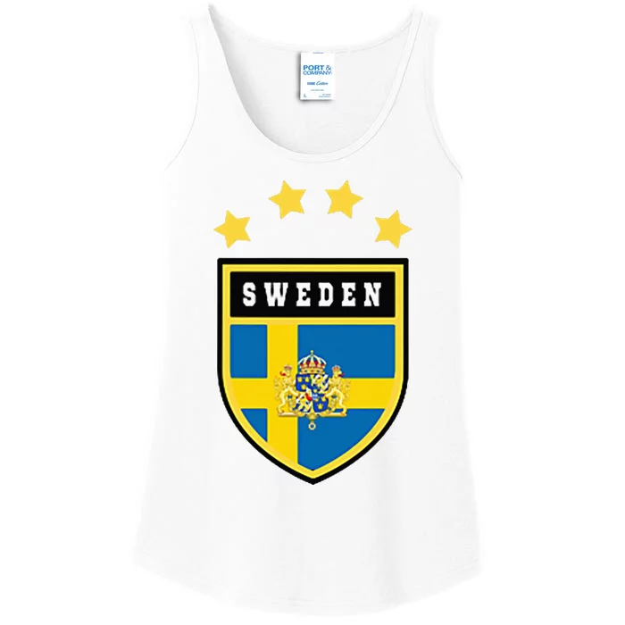 Sweden Pocket Jersey Soccer Flag Football Ladies Essential Tank