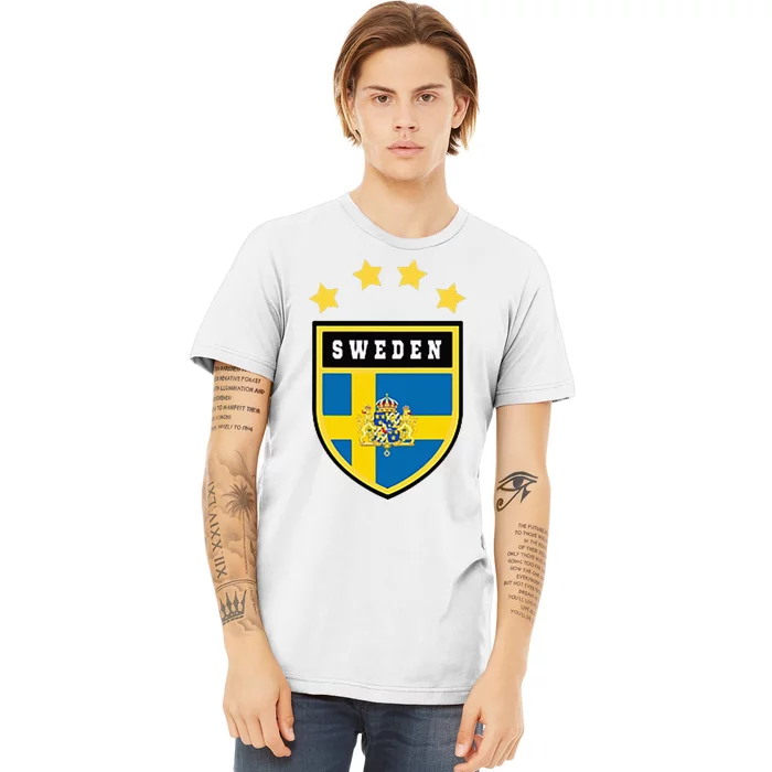 Sweden Pocket Jersey Soccer Flag Football Premium T-Shirt