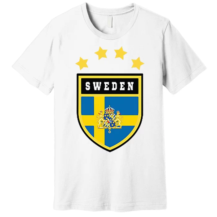 Sweden Pocket Jersey Soccer Flag Football Premium T-Shirt