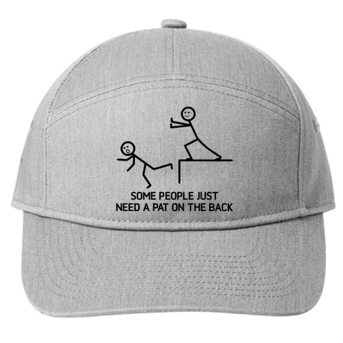 Some People Just Need A Pat On The Back 7-Panel Snapback Hat