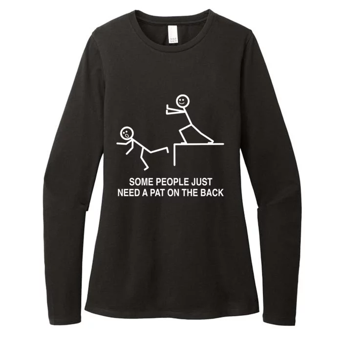 Some People Just Need A Pat On The Back Gift Adult Womens CVC Long Sleeve Shirt