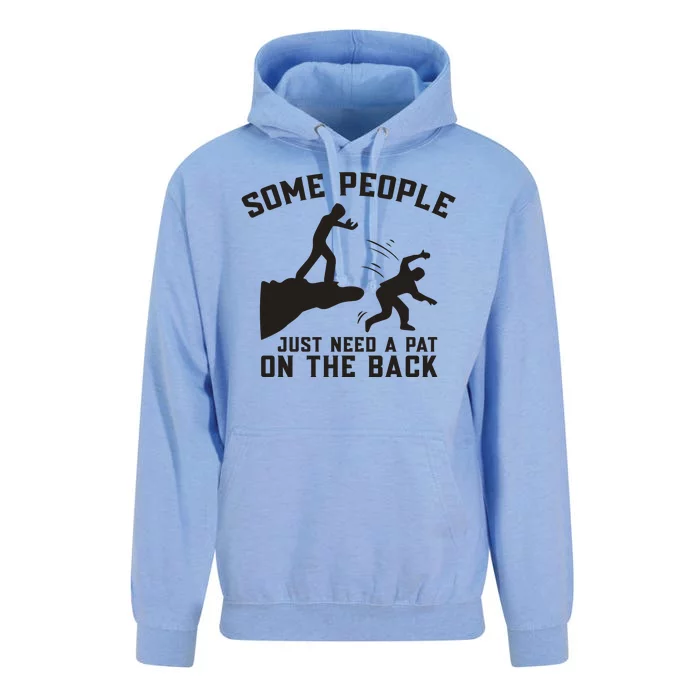 Some People Just Need A Pat On The Back Funny Unisex Surf Hoodie