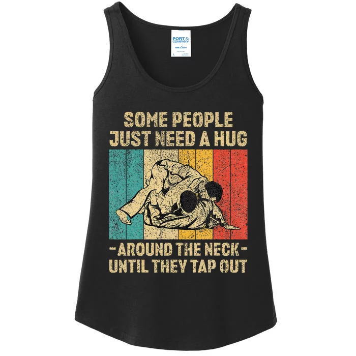 Some People Just Need A Hug Vintage BJJ Brazilian Jiu Jitsu Ladies Essential Tank