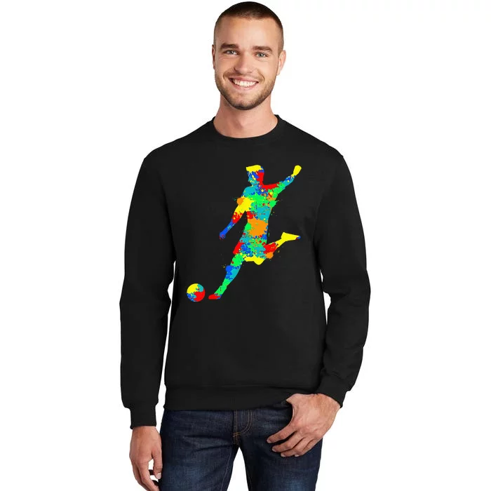 Soccer Player Kids Men Sweatshirt