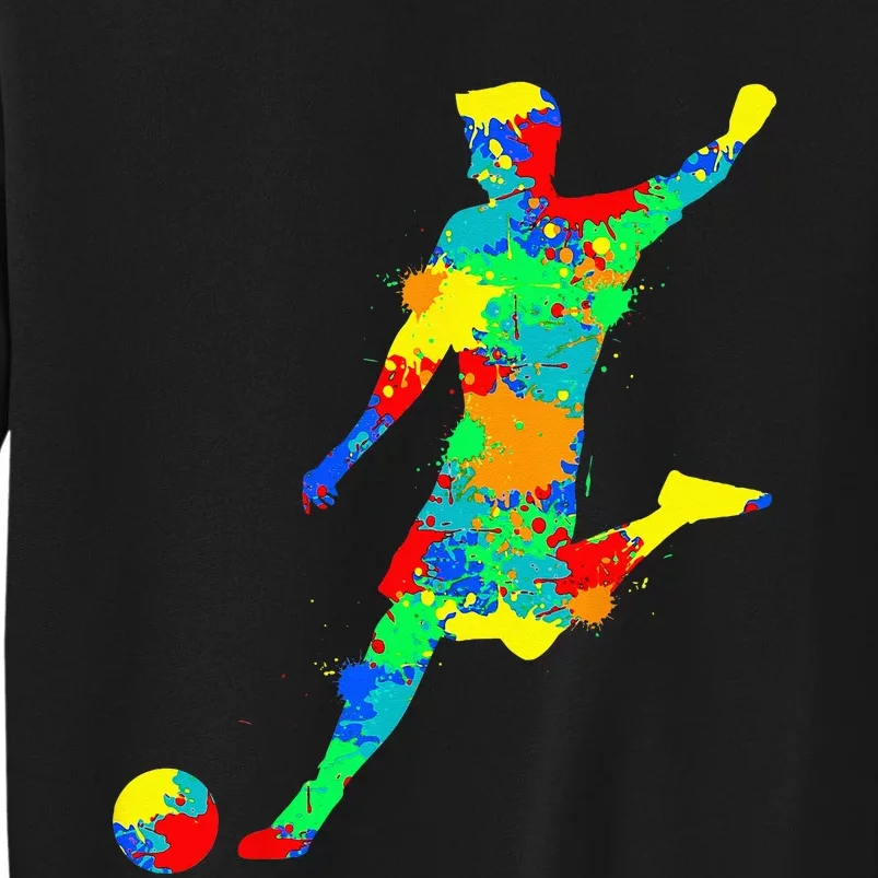 Soccer Player Kids Men Tall Sweatshirt