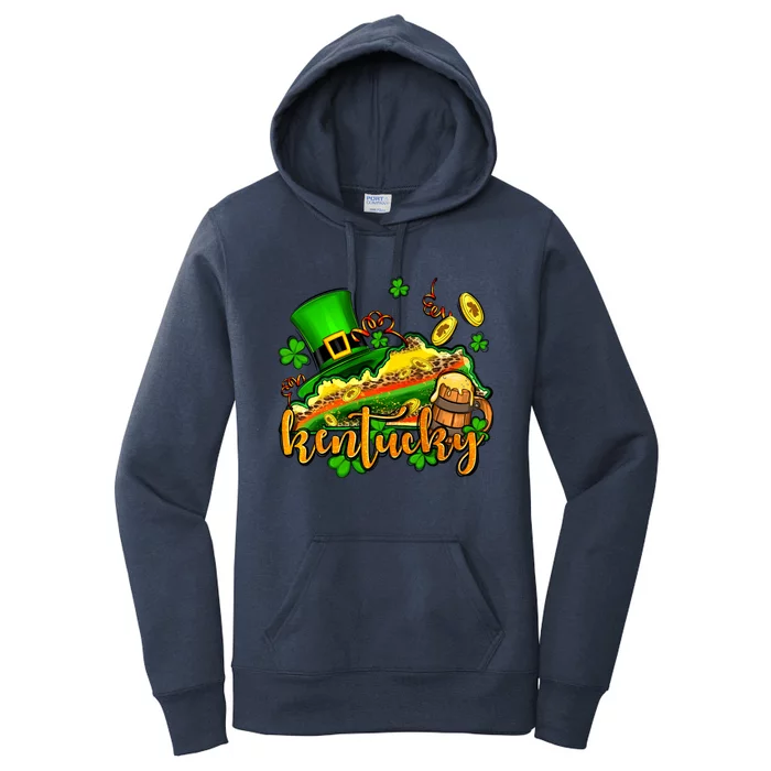 St. Patrick's Kentucky Map Women's Pullover Hoodie