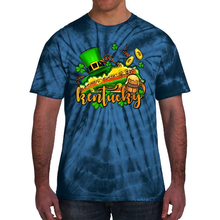 St. Patrick's Kentucky Map Tie-Dye T-Shirt