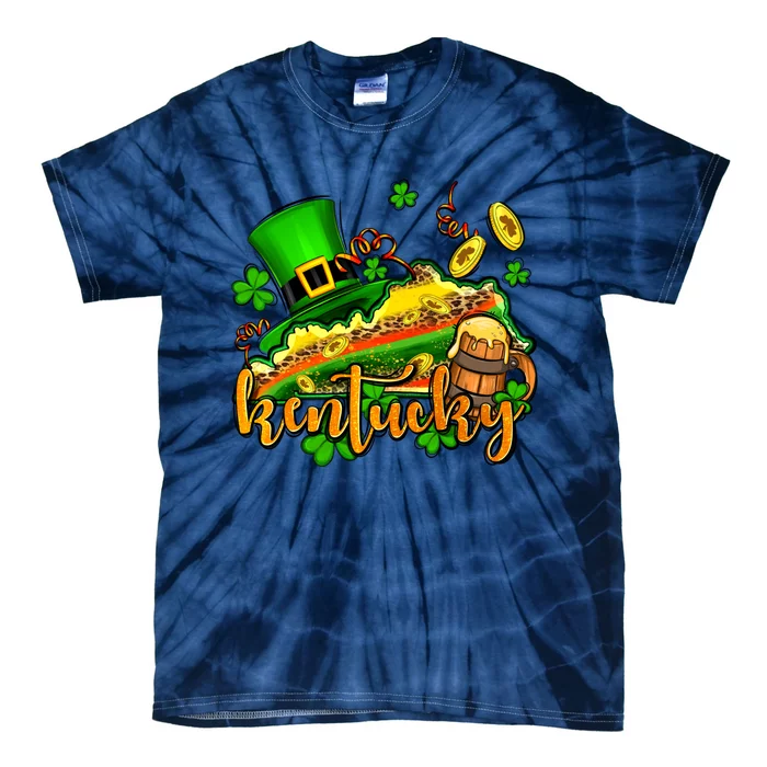 St. Patrick's Kentucky Map Tie-Dye T-Shirt