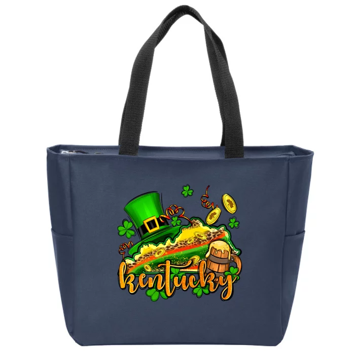 St. Patrick's Kentucky Map Zip Tote Bag