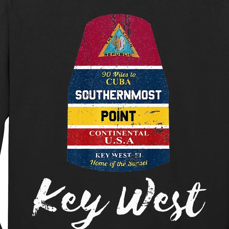 Southernmost Point Key West Florida Keys Souvenir Long Sleeve Shirt