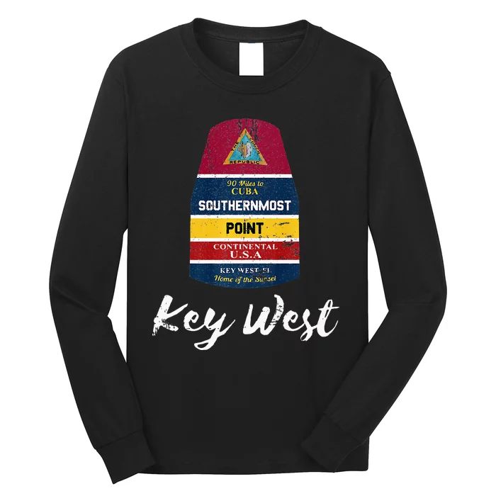 Southernmost Point Key West Florida Keys Souvenir Long Sleeve Shirt