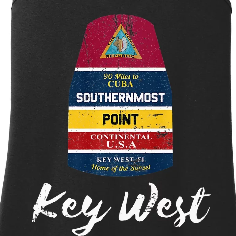 Southernmost Point Key West Florida Keys Souvenir Ladies Essential Tank