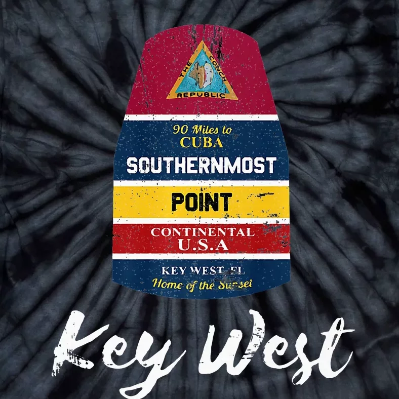 Southernmost Point Key West Florida Keys Souvenir Tie-Dye T-Shirt