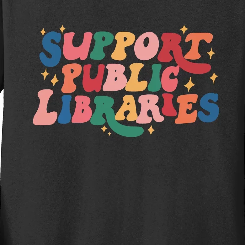 Support Public Libraries 4th Of July Kids Long Sleeve Shirt