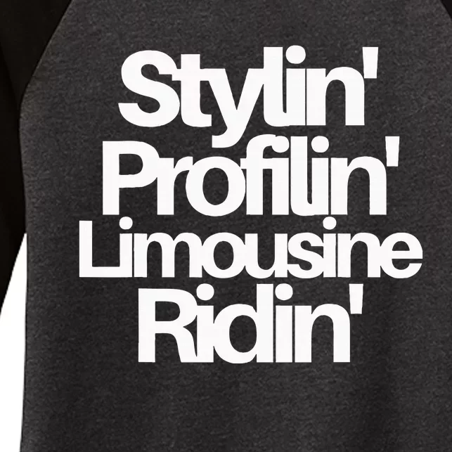 Styling Profiling Limousine Ridin Ric Women's Tri-Blend 3/4-Sleeve Raglan Shirt