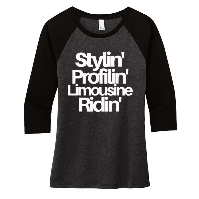 Styling Profiling Limousine Ridin Ric Women's Tri-Blend 3/4-Sleeve Raglan Shirt