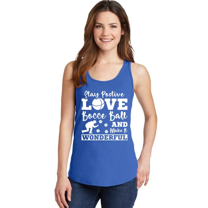 Stay Postive Love Bocce Ball Gift Ladies Essential Tank