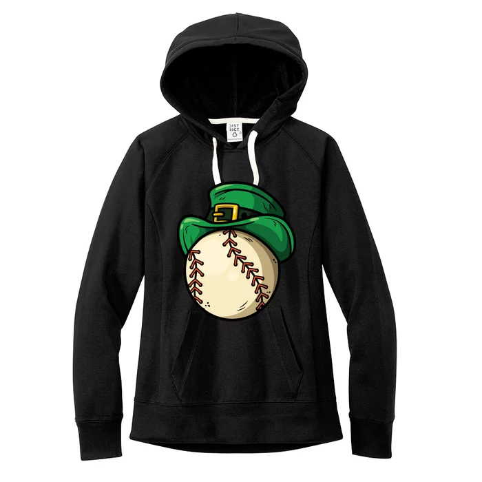 Saint Patricks Lucky Baseball Lover Great Gift Women's Fleece Hoodie