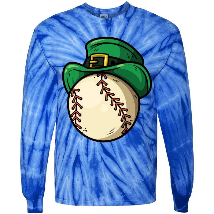 Saint Patricks Lucky Baseball Lover Great Gift Tie-Dye Long Sleeve Shirt