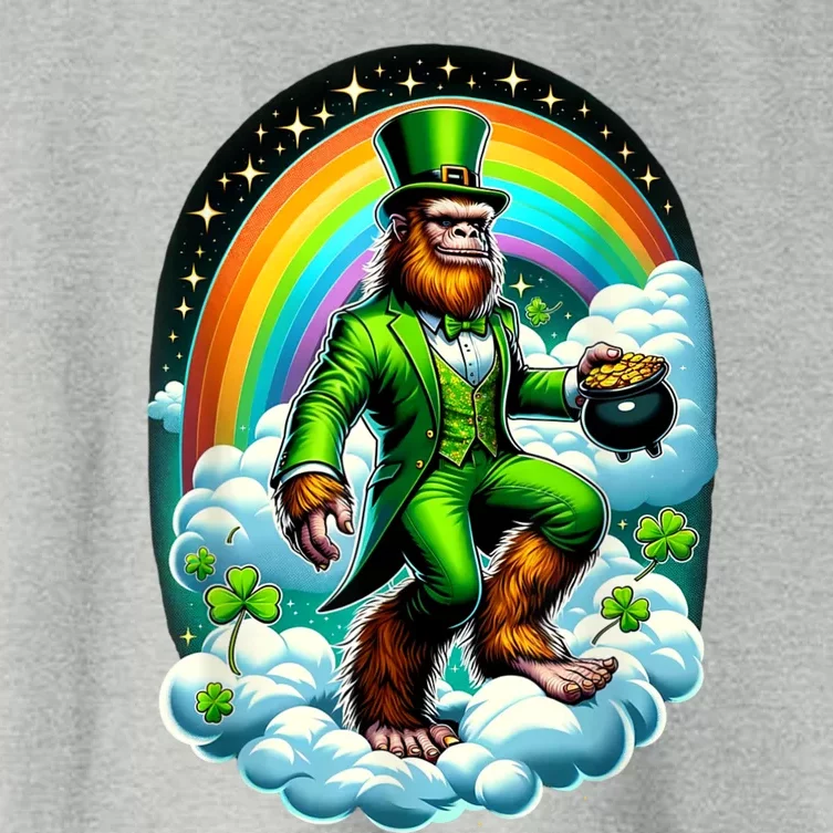 St Paddy Lucky St PatrickS Day Bigfoot Women's Crop Top Tee