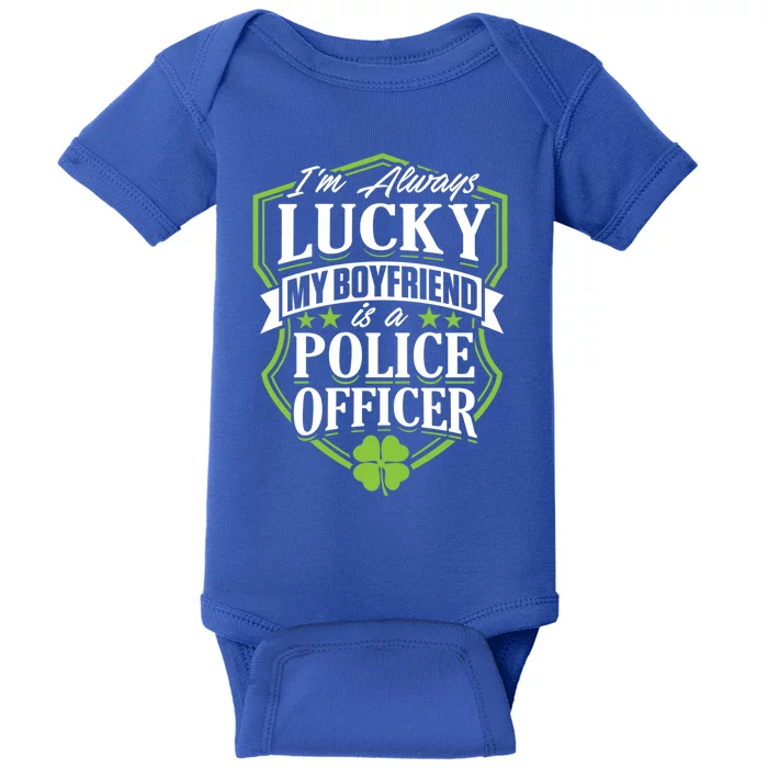 St Patricks Lucky To Be Dating Police Office Design Gift Baby Bodysuit