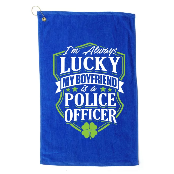 St Patricks Lucky To Be Dating Police Office Design Gift Platinum Collection Golf Towel