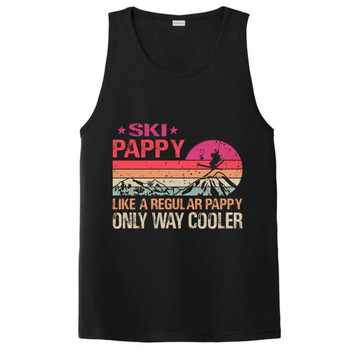 Ski Pappy Like A Pappy Dad Only Way Cooler Ski Skier Great Gift Performance Tank