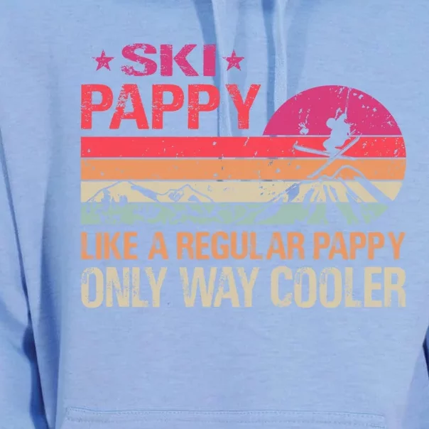 Ski Pappy Like A Pappy Dad Only Way Cooler Ski Skier Great Gift Unisex Surf Hoodie