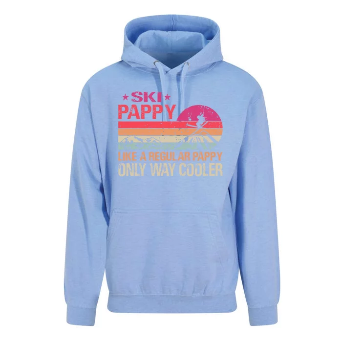 Ski Pappy Like A Pappy Dad Only Way Cooler Ski Skier Great Gift Unisex Surf Hoodie