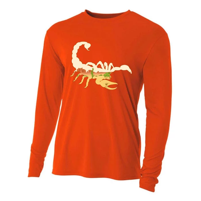 Scorpion Print Landscape Scorpions Lover Insect Scorpion Gift Cooling Performance Long Sleeve Crew