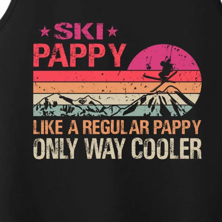 Ski Pappy Like A Pappy Dad Only Way Cooler Ski Skier Cool Gift Performance Tank